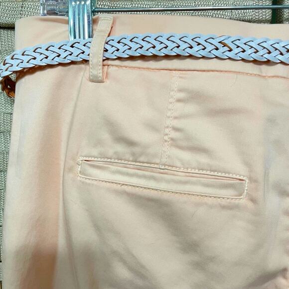 Banana Republic Straight Chino Women’s Size 6 Blush Pink Stretch Belted Mid-Rise - Picture 6 of 11